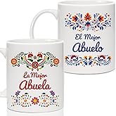 Breezy Valley Grandparents Gifts for Grandma Grandpa from Grandkids - Gifts for Grandparents Abuela Abuelo Birthday, Regalos Para Abuela Abuelo Gift In Spanish, Grandma Grandpa Coffee Mugs