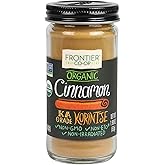 Frontier Co-op Organic Ground Cinnamon, 1.9 Ounce Bottle, Gourmet Quality Cinnamon, Full Balanced Spicy Flavor, Kosher