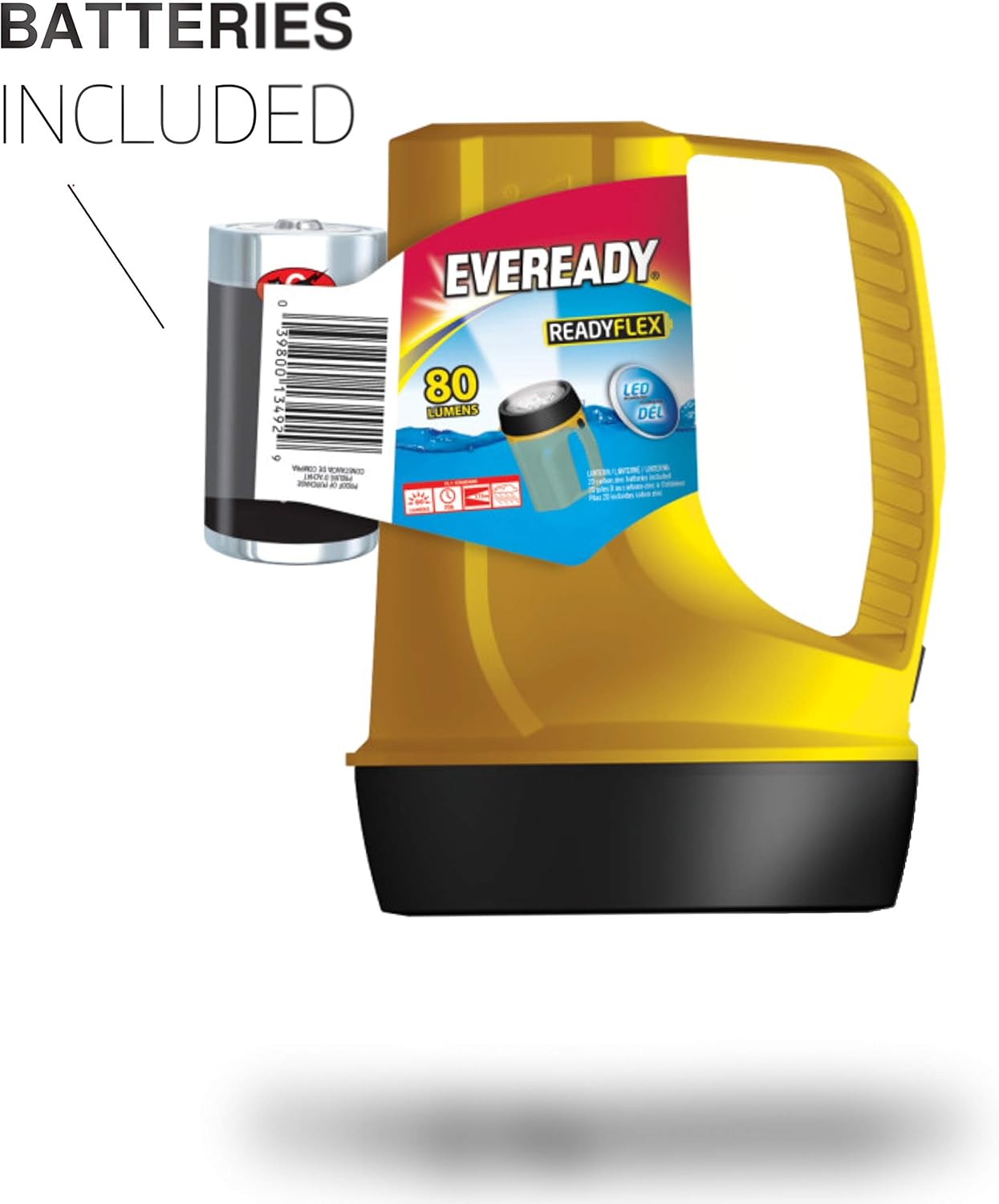 Eveready LED Floating Lantern Flashlight, Battery Powered LED Lanterns for Hurricane Supplies, Survival Kits, Camping Accessories, Power Outages, Batteries Included: Home Improvement