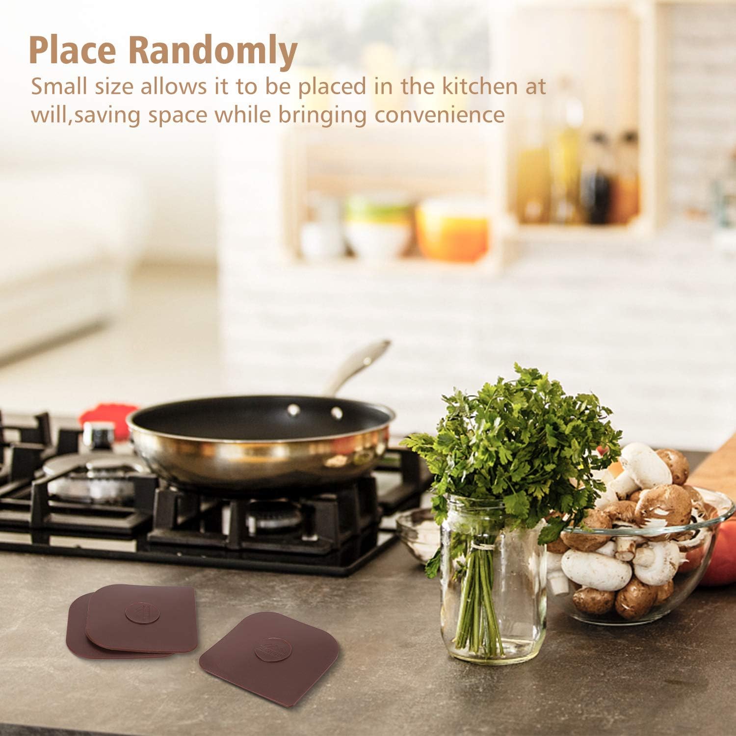 FENDIC Pan Scraper, 3pcs Durable Dish Scraper, Pot Scraper, Plastic Scrubbers for Pans, Multifunctional Pan Scraper Tool and Stoneware Scraper for Kitchen and Home - Brown: Kitchen & Dining