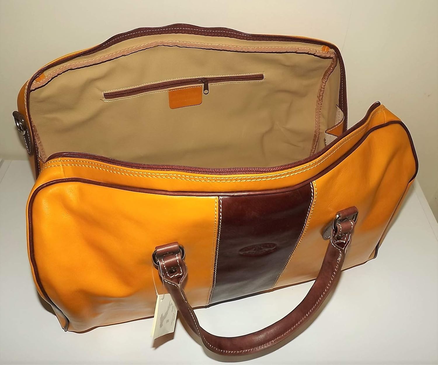 valentina leather duffle bag