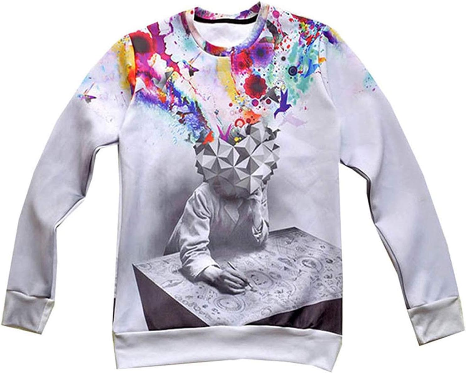 CHIC Women Men funny Head Creative Sweatshirt 3D Hoodies Clothing T Shirt