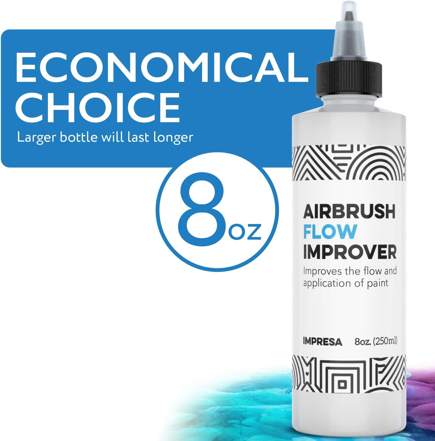 Airbrush Flow Improver Paint Set 8oz (250 ml) Reduce Clogs & Dry Needle Tips by Impresa: Toys & Games