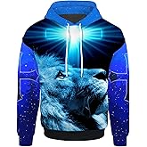 Mgyfady Unisex 3D Realistic Printed Novelty Hoodies for Men Women Cool Graphic Hooded Sweatshirt