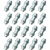 M5 Poly Rope Connectors for Electric Fences Wires, 20 Count | Wires Splicer, Galvanized Steel