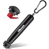 Hiboom Adjustable Lumber Crayon Holder for 1/2" Round or Hexagonal Crayons, Heavy Duty Construction Carpenter Metal Crayon Holder with Spring D Rings Buckle, Contoured Grip Handle(Black)
