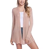 iClosam Women Open Front Cardigans Casual Long Sleeve Lightweight Knit Cardigan Sweater