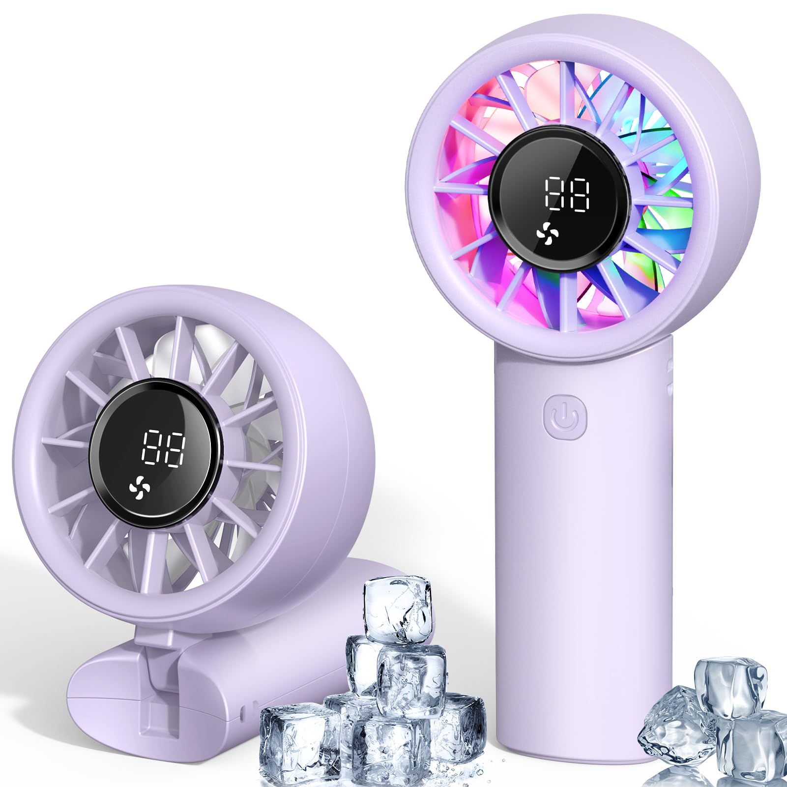 Photo 1 of Portable Handheld Turbo Fan, 5200mAh High Speed Rechargeable Personal Hand Fan, Portable Mini Fans with Dual-Channel Tech & Night Light, 3 IN 1 Pocket Fans Travel Fann for Outdoor/Indoor Activities