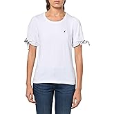 Nautica Womens Short Sleeve Cotton Solid T-Shirt