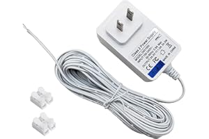 HUZUM DC 24 Volt Doorbell Transformer 110V/120V AC to DC 24V Adapter Fit for Honeywell Nest,Ring/Wyze Video Doorbell，C Wire Adapter, 24V LED Strip Lig, with CH-2 Quick Wiring Terminal,19.6FT