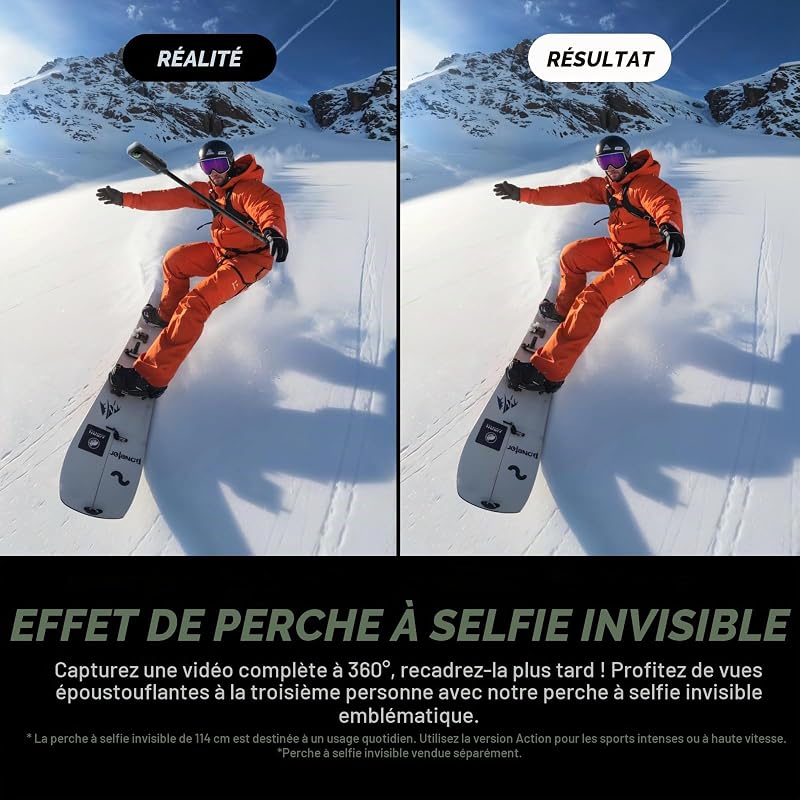 X5 Pack de Remplacement d'objectifs - Caméra 360 8K, Double Capteur 1/1,28"