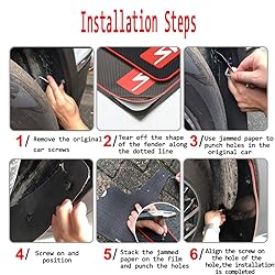 2 Pcs Car Mud Flaps Reflective Soft Rubber Splash