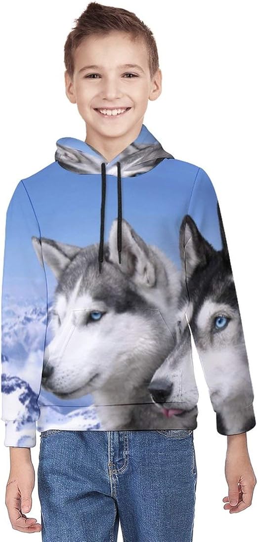 EEKBCXGG Trendy Hoodies for Teenagers Siberian Huskies