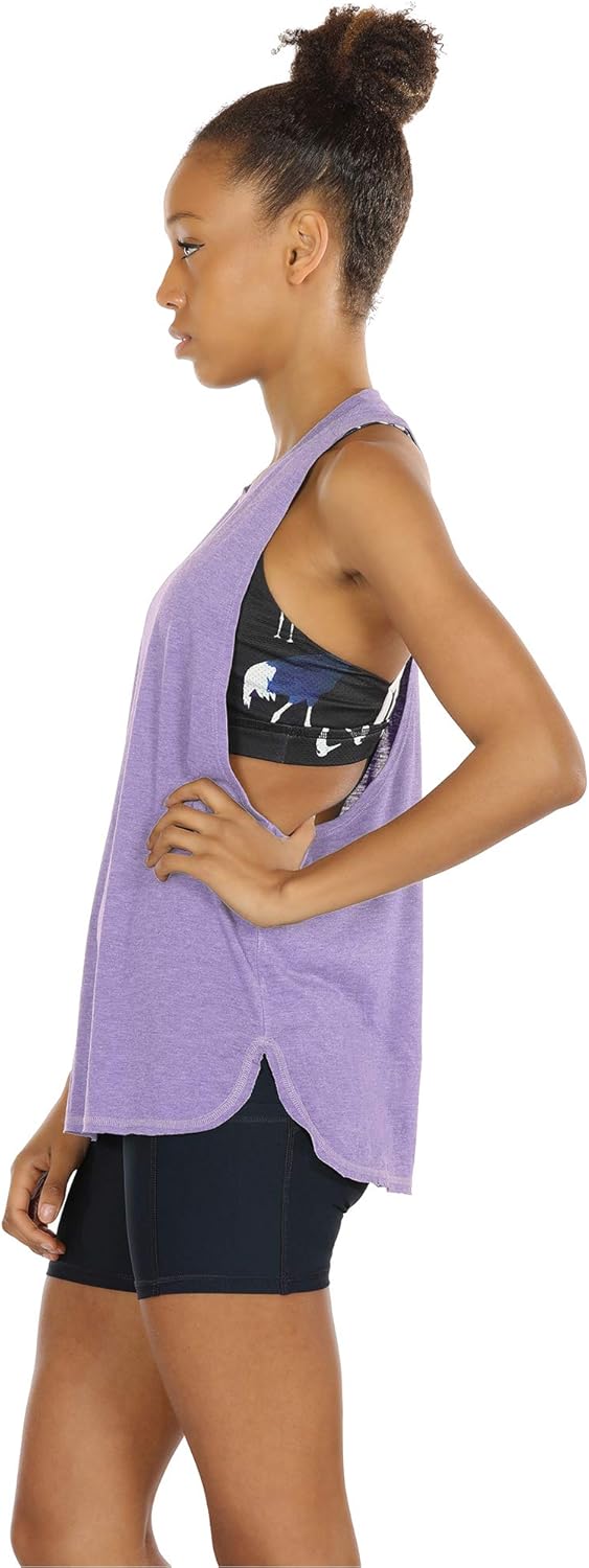 icyzone Workout Tank Tops for Women - Running Muscle Tank Sport Exercise Gym Yoga Tops Athletic Shirts(Pack of 3) at  Women’s Clothing store