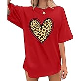 Valentine's Day Shirt Women Alphabet ABC I Love You Printed T-Shirts Teacher Valentine Shirt Tees Tops