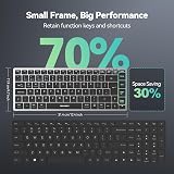 TECKNET 2.4G Wireless Keyboard Rechargeable 4-Device Bluetooth UK Layout view 5