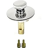 Universal Lift n Turn, (Twist Close) Bath Tub/Bathtub Drain Stopper Includes 3/8" and 5/16" Fittings