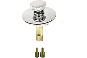 PERMAFLOW Universal Lift n Turn, (Twist Close) Bath Tub/Bathtub Drain Stopper Includes 3/8" and 5/16" Fittings