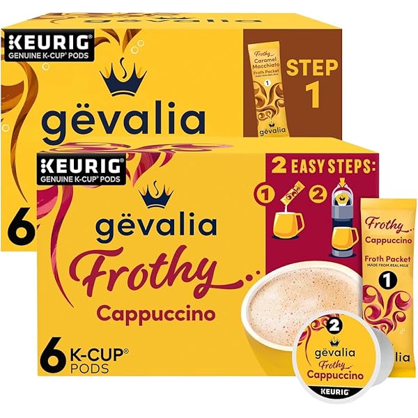 Amazon.com: Gevalia Cappuccino K-Cup Pods with Froth Packets +