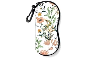 ZAXMEY Sunglasses Soft Case with Carabiner Ultra Light Neoprene Zipper Glasses Case