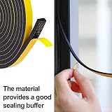 GUKOY Weather Stripping Self Adhesive Foam Tape 6mm x 1.5mm 20m Black view 5