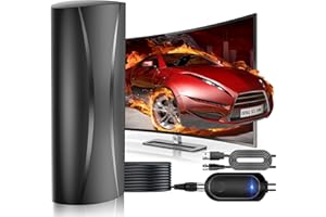 LALEI 880+ Miles Range TV Antenna for Smart TV, 2024 Digital TV Antenna for Indoor Outdoor with 30ft Coaxial Cable & Signal Amplifier Booster, Support 8K 4K 1080P for Smart TV/Older TV