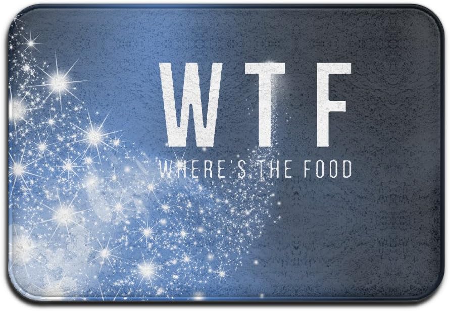 Reginald Qixan WTF- Where's The Food Personalized Door Mats