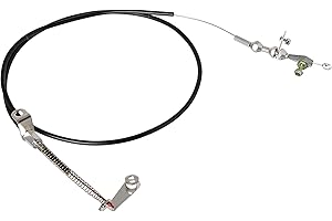 Lokar KD-2AODU Black Kickdown Cable Kit for Ford AOD Transmission