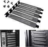 Bumdenuu 20 PC PCI Slot Cover Black Steel Dust Filter Closure Plates Ventilated view 7