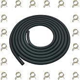 YAMAKATO 10 Feet 1/4 Inch ID Fuel Line Hose 0.25in w/ 20 Clamp | 6MM Gas Line for Kawasaki Kohler Briggs &amp; Stratton Powersports Small Engines Generators Rubber