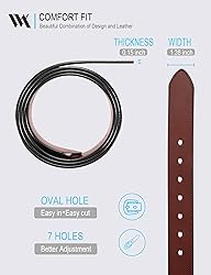 WOLFANT Men's 35mm Dress Casual Belt,100% Italian