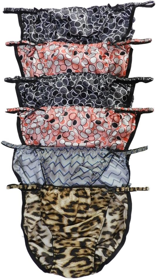 Panasilk Women's Silk String Bikini 6 Pairs in One Economic Pack