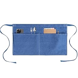 MIKI WELL Denim Apron With 2 Pockets - Waterproof