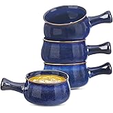 Ourplome French Onion Soup Bowls - 26 Ounce Ceramic Bowls with Handles for Chili Beef Stew - Crock Pot French Onion Soup Bowl
