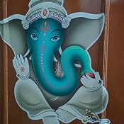 Rangoli Wandsticker „Göttin Durga“ – Moderne Kunst, Selbstklebend, 40 X 50 Cm