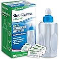 SinuCleanse Soft Tip Squeeze Bottle Nasal Wash System, Relieves Nasal Congestion from Cold & Flu, Dry Air, Allergies, 30 All-Natural Saline Packets, Made in USA