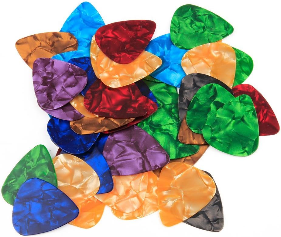 Surfing Guitar Picks Pick Plectrum Celluloid Thin Light 0.42mm-0.46mm Pack of 50