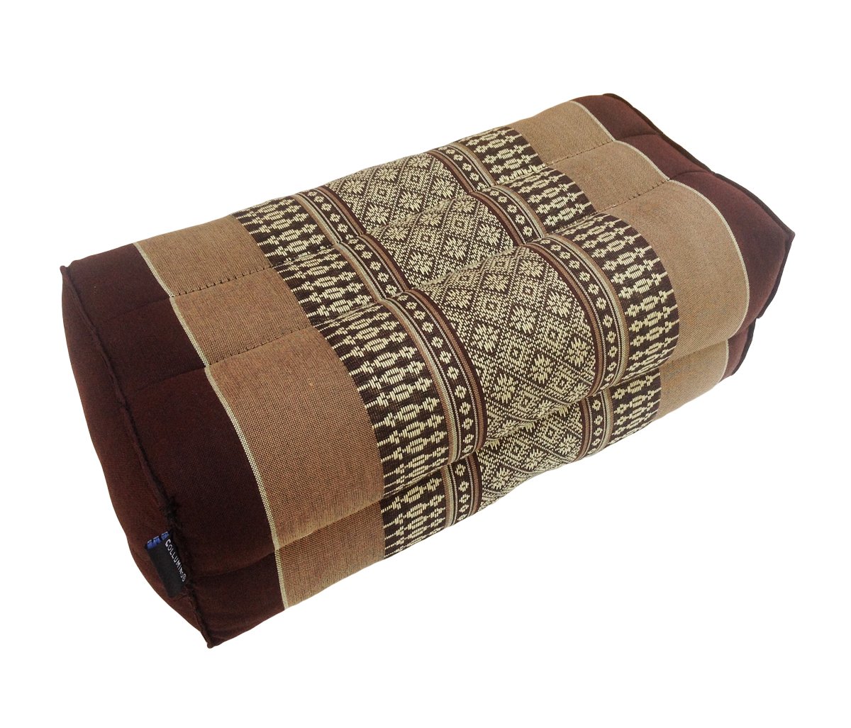 Traditional Thai Kapok Yoga Support Block Cushion Meditation Pillow size 35 x 15cm (Brown)