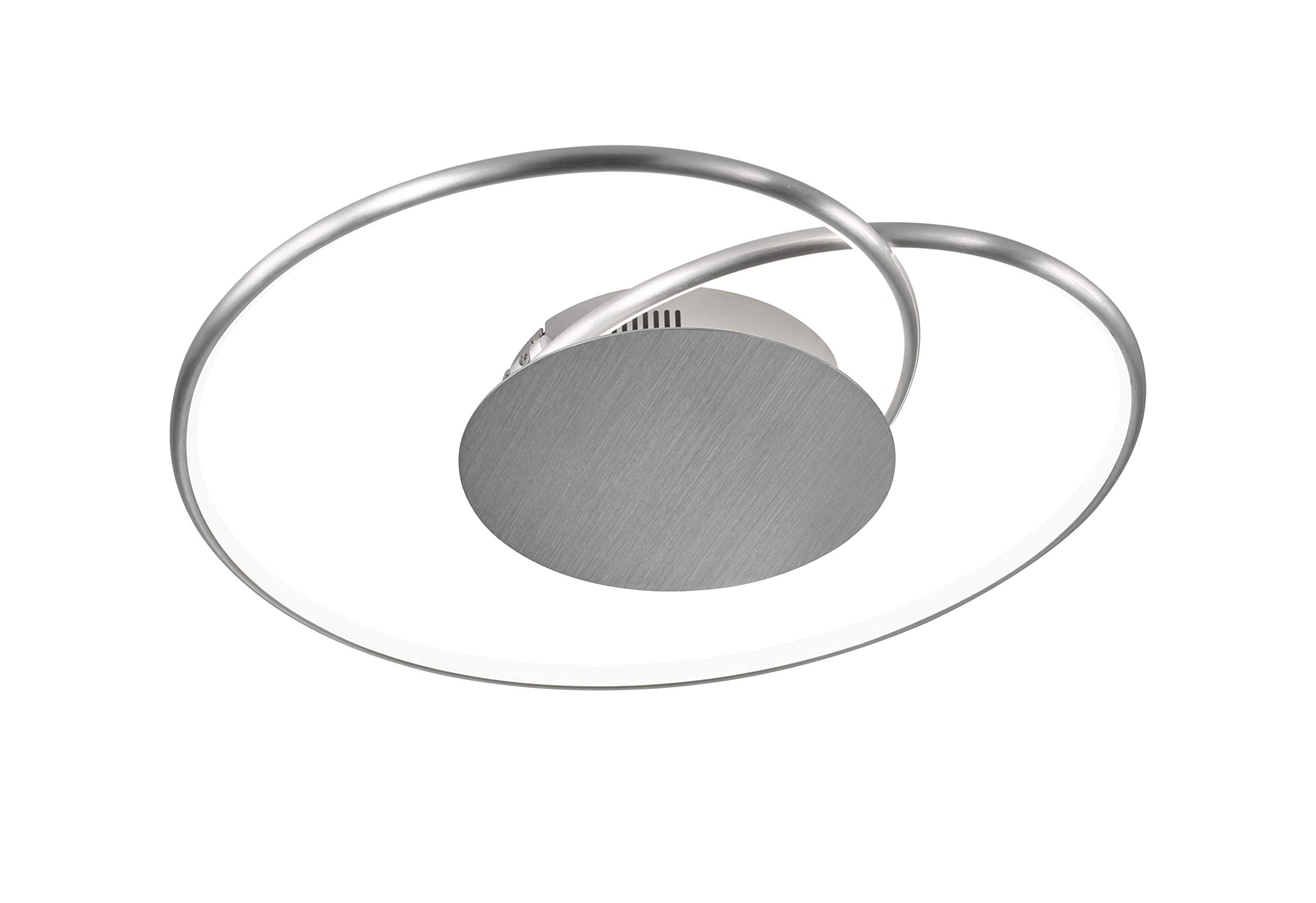 WOFI Interior Light, Living Room, Ceiling Light, Ceiling Light, Light, Light, lamp, Metal, Aluminium, dimmer, dimmable, Modern Plastic, 16 W, Brushed