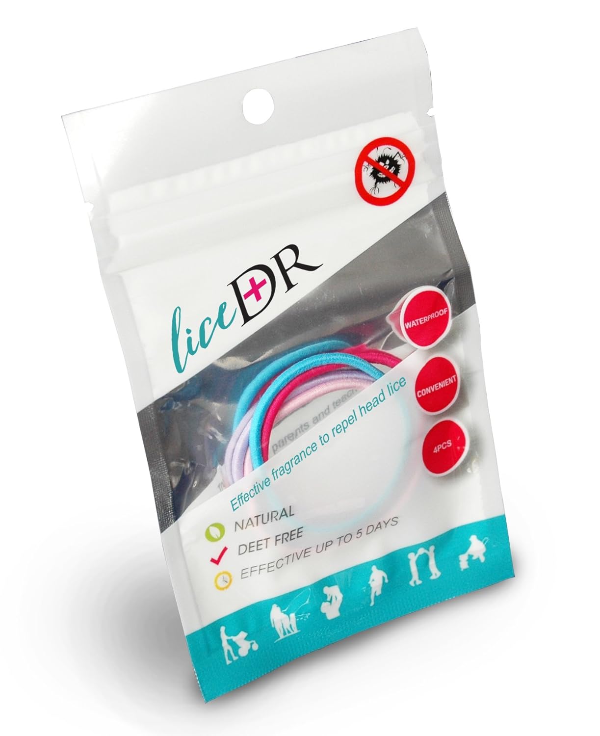 Licedr Head Lice Preventing 4 Hair Bands Amazon Co Uk Health