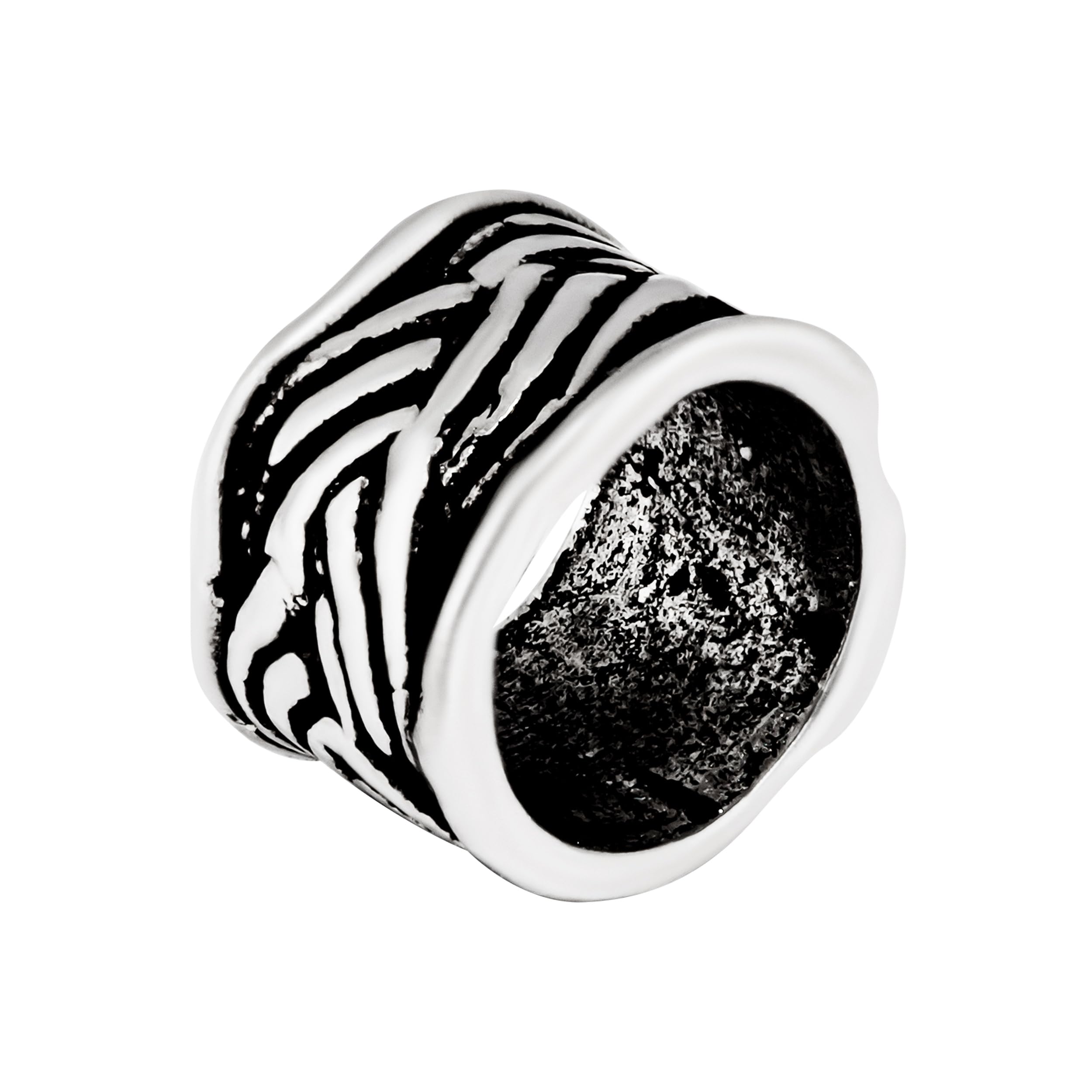 NKlaus 2x hair accessories beard bead AARON Celtic braid 925 sterling silver curly bead 40499