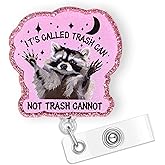 Its Called Trash Can Not Trash Cannot Raccoon Badge Reel, Funny Animal Badge Reel for Nurse Nursing RN CNA LPN ER CMA Healthcare Worker & Teacher, Raccoon Lovers Badge Buddy, Cute Nurses Week Gifts