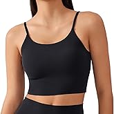 Lemedy Women Padded Sports Bra Molded Cup Fitness Workout Running Shirts Yoga Tank Top