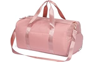 MABROUC Duffle Bag For Women, Sports Duffel Bag for Gym with Wet Pocket & Shoe Compartment, Overnight Weekender Travel Bag