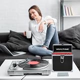 Vinyl Tonic 7 inch Vinyl Storage Case with Universal Cleaning Cloth (Black) view 4