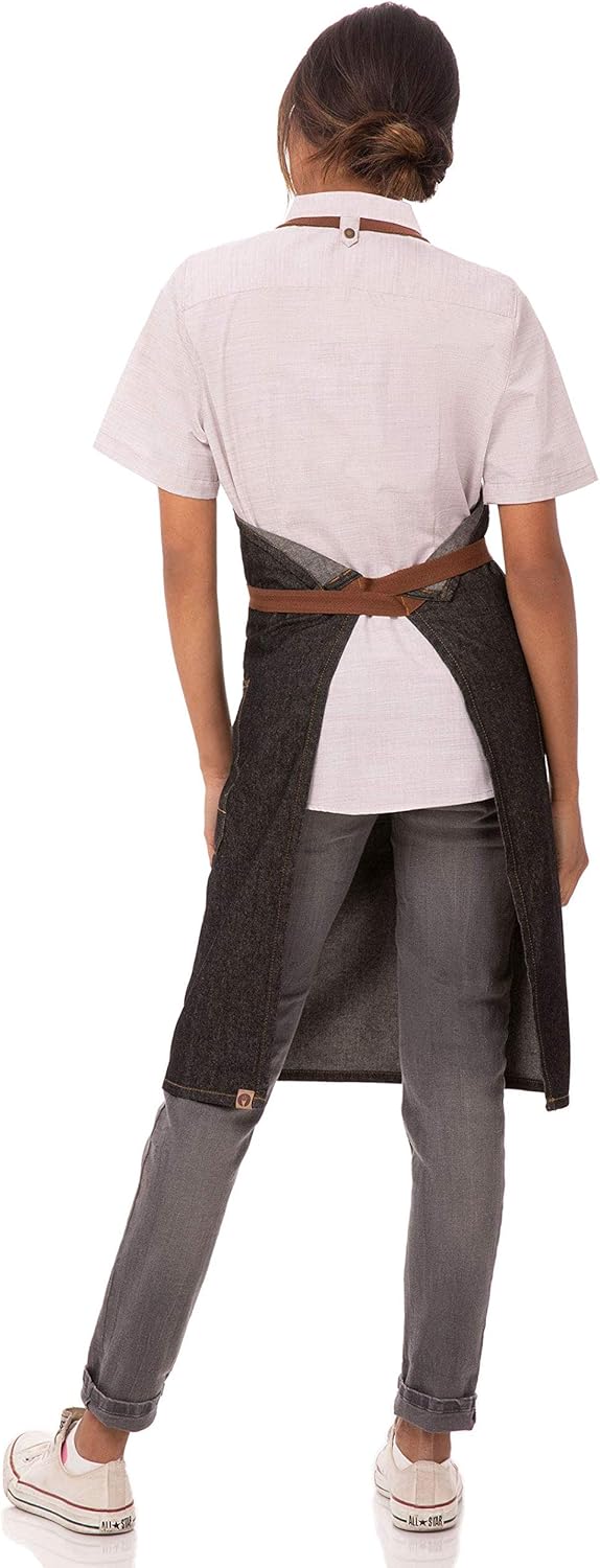 Chef Works Unisex Memphis Bib Apron, Black, One Size: Clothing