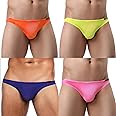 Avidlove Underwear Men's 4 Pack Classic Low Rise Stretchy Hip Briefs Bikini