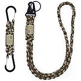 cibtdtl 2 Pcs Heavy Duty Paracord Lanyard Keychain, Braided Parachute Rope Necklace Keychains with Cool USA Flag, Strong Lanyard for Outdoor Activities, Camera, Keys, Whistle, Traveling