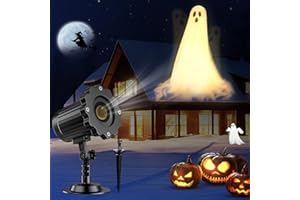 NAGUDENFO Halloween Projector Lights Outdoor,3D Dynamic Ghost Decorations Light,2025 Upgraded Clearer Ghost HD Patterns,Night Light for Home Window Wall Halloween Decor