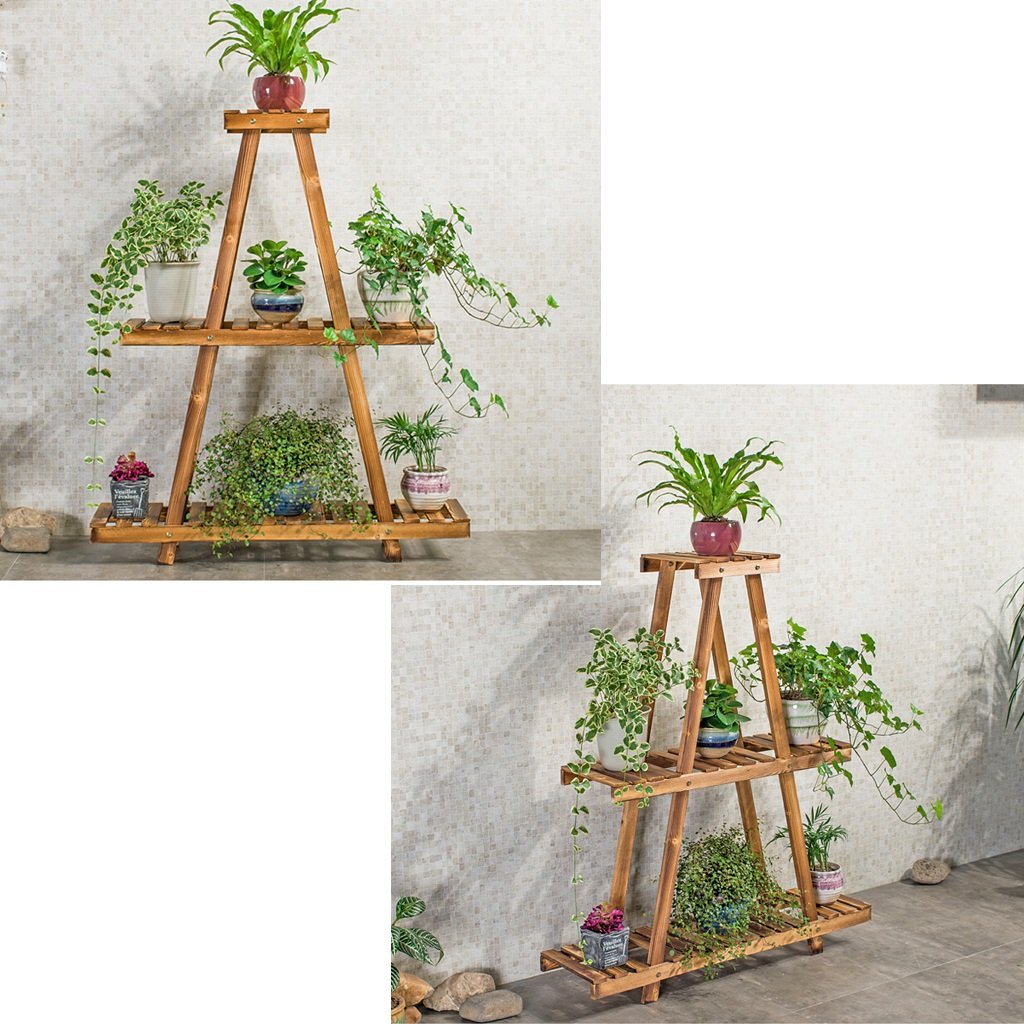 3 Tier Ladder Flower Plant Racks Wooden Buy Online In United Arab Emirates At Desertcart
